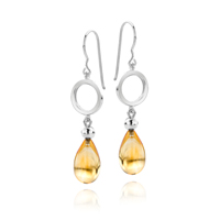 earrings with citrine